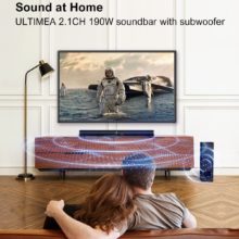 Barre de son TV 2.1, système sonore Home cinéma