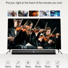 Barre de son TV 2.1, système sonore Home cinéma