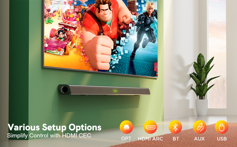 Ultidea – haut-parleur barre de son TV 120W Ultidea – haut-parleur barre de son TV 120W