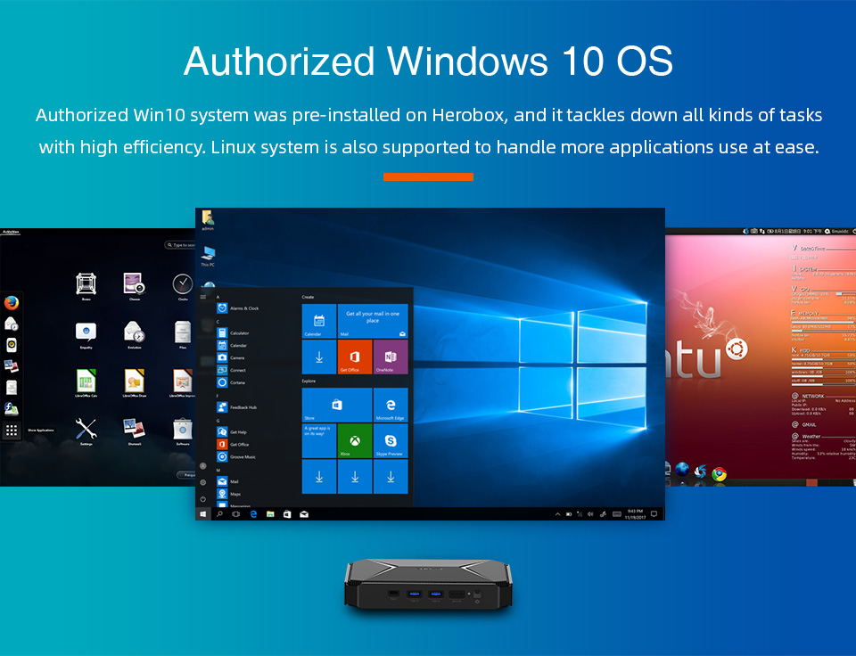 CHUWI – Mini pc de bureau HeroBox
