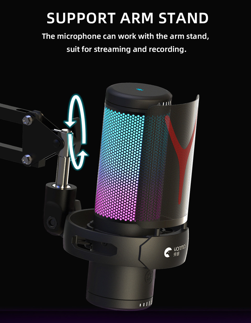 Yanmai – Microphone de jeu USB GM7