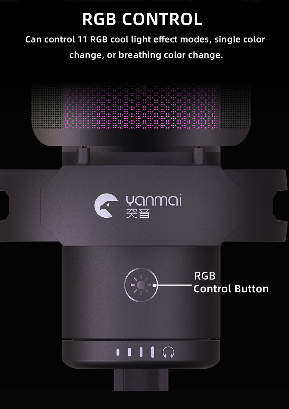 Yanmai – Microphone de jeu USB GM7