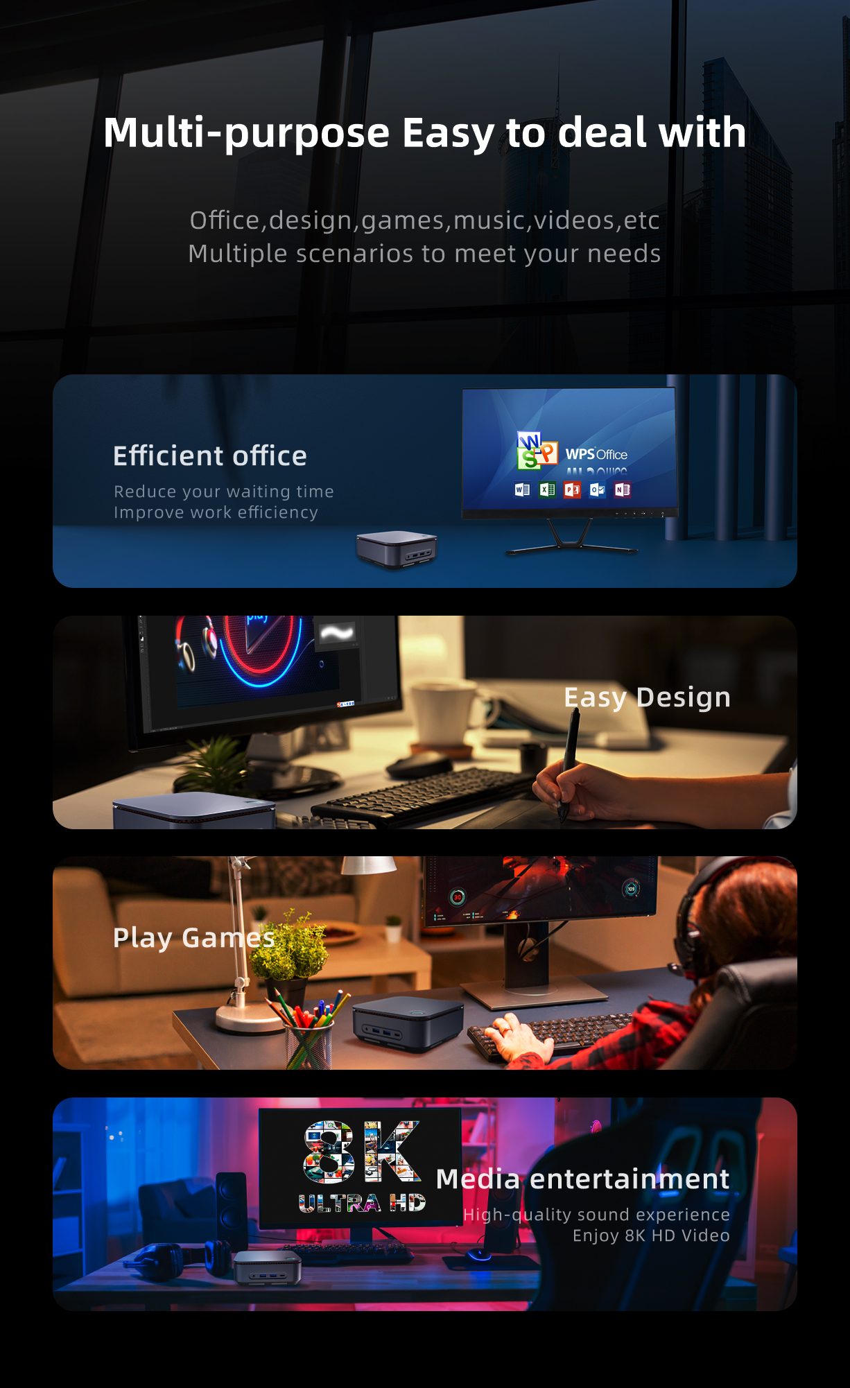 Mini PC Intel 11th Core i5 i7
