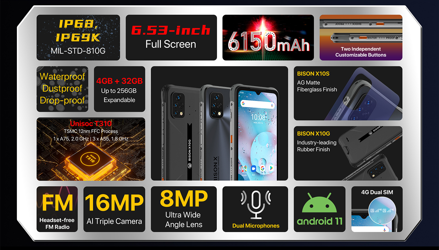 UMIDIGI BISON – Smartphone X10S X10G