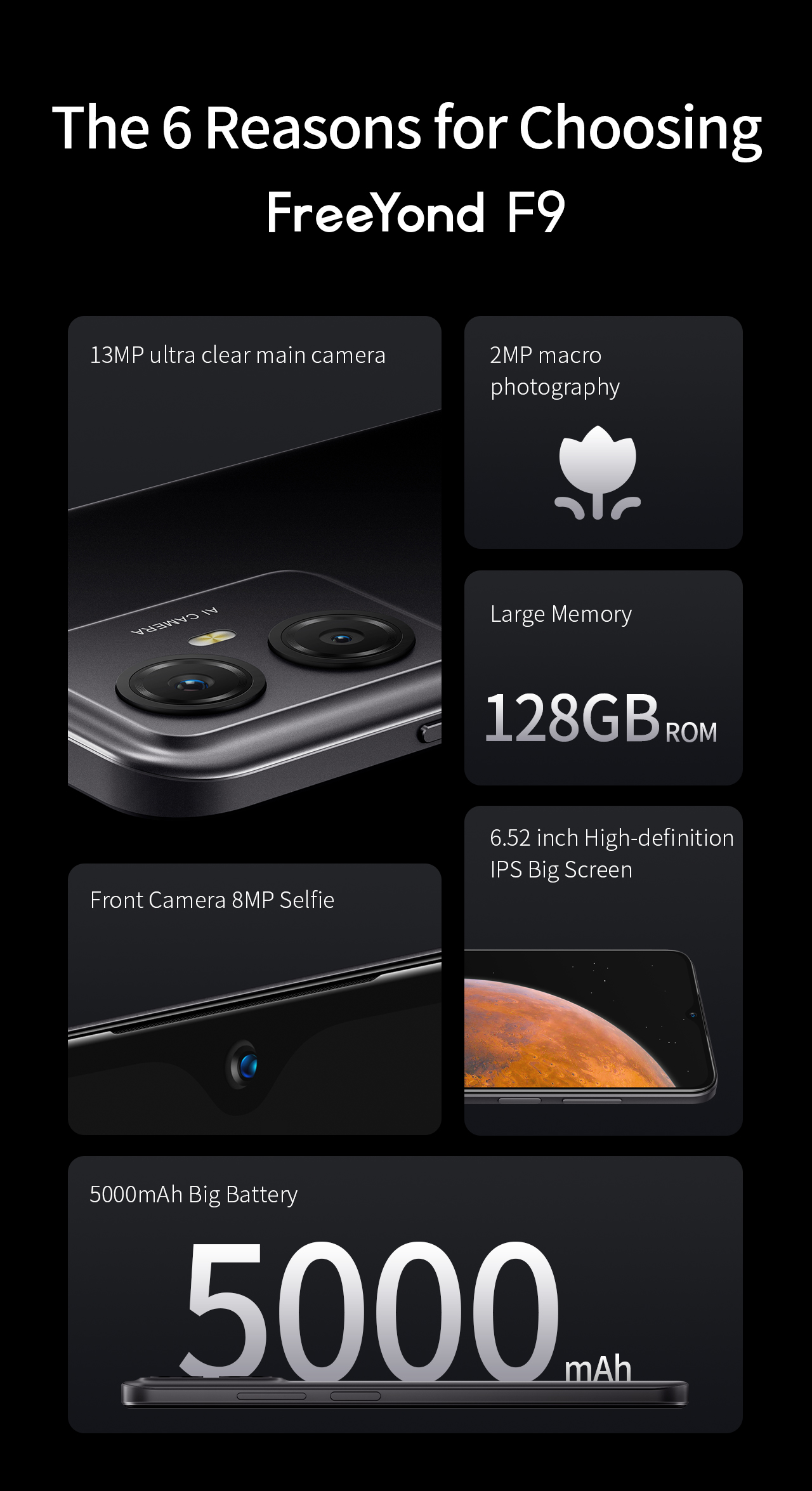 FreeYond – Smartphone F9, Version globale FreeYond – Smartphone F9, Version globale