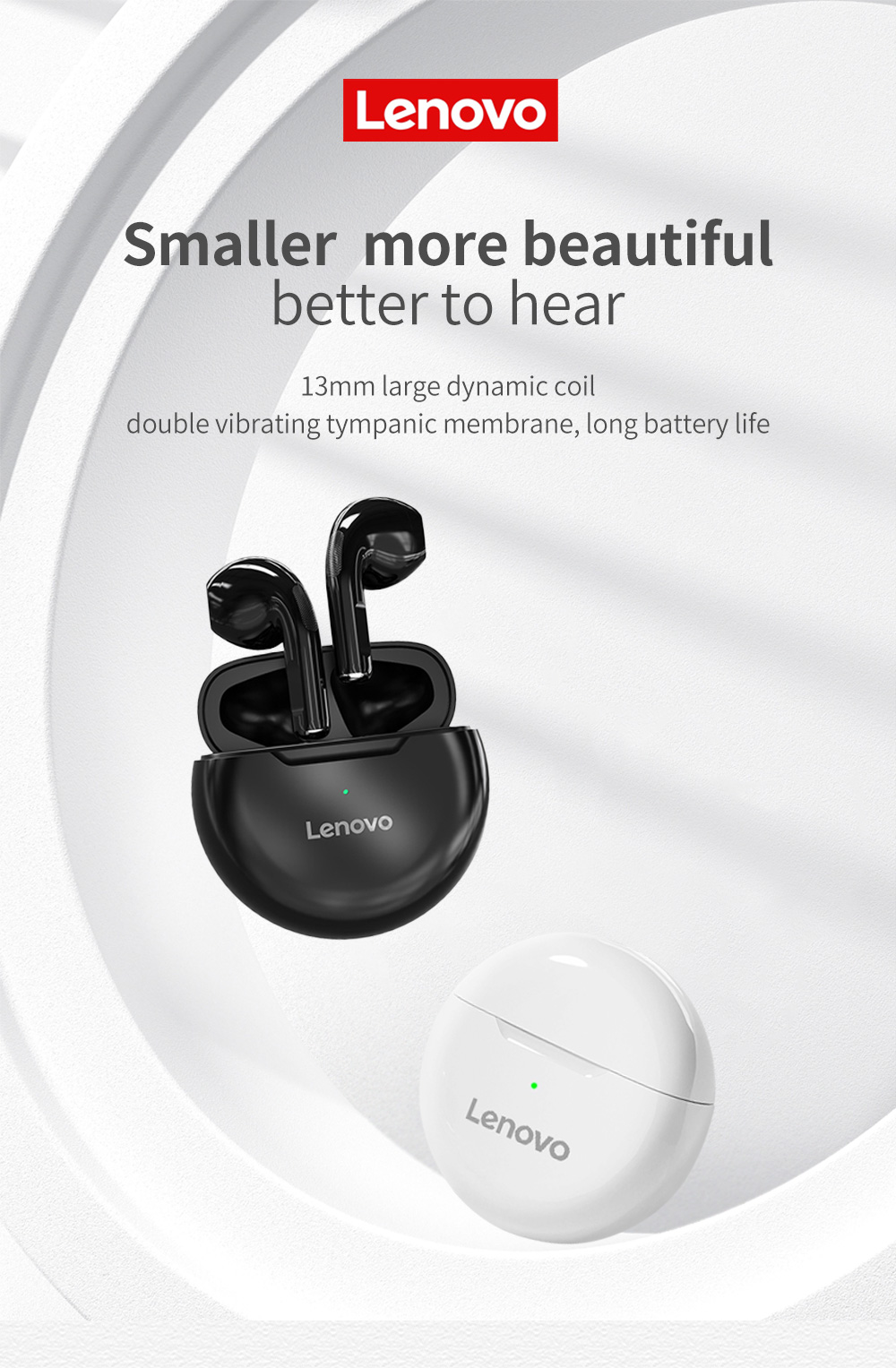 Lenovo – écouteurs sans fil Bluetooth 5.0 TWS