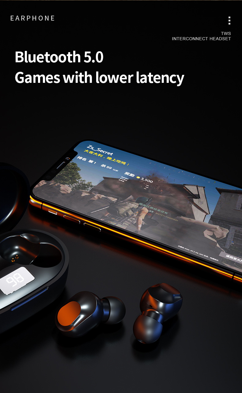 Lenovo Écouteurs sans Fil Bluetooth