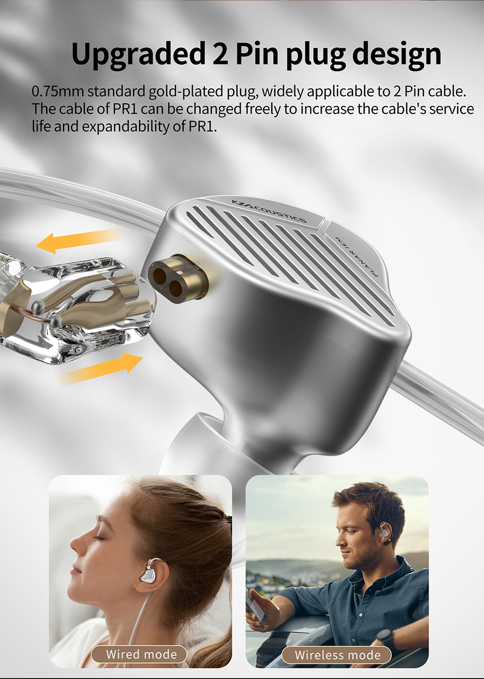 KZ PR1 écouteurs filaires intra-auriculaires, casque de musique, hi-fi, basse, moniteur, écouteurs, casque de Sport