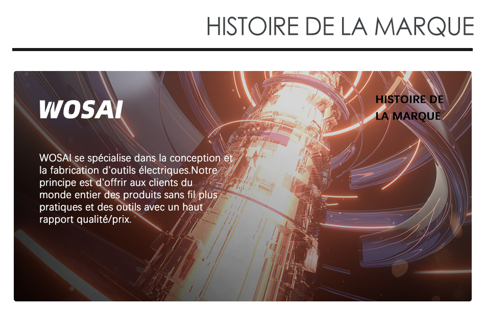 WOSAI – scie à chaîne sans balais de 6 pouces