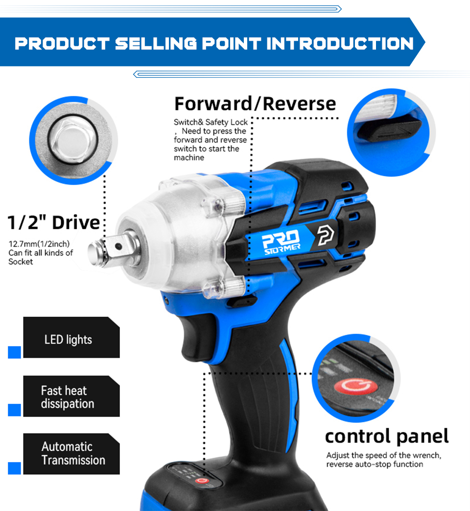 PROSTORMER – clé à chocs électrique 21V