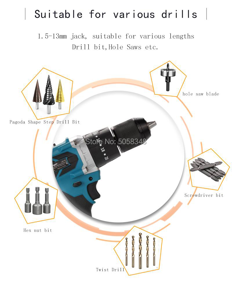 Perceuse à percussion et à tournevis sans fil