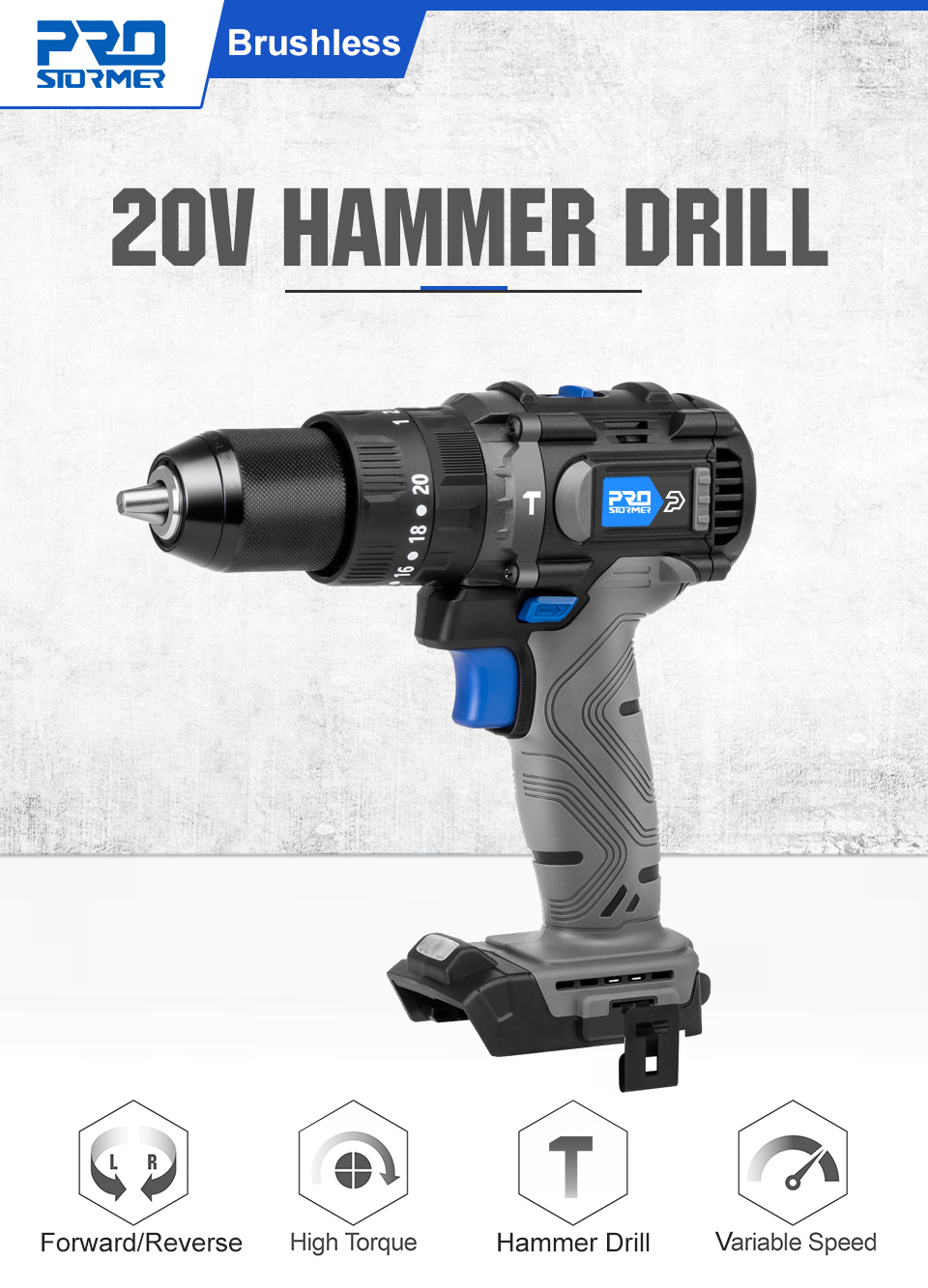 PROSTORMER – marteau perforateur sans fil