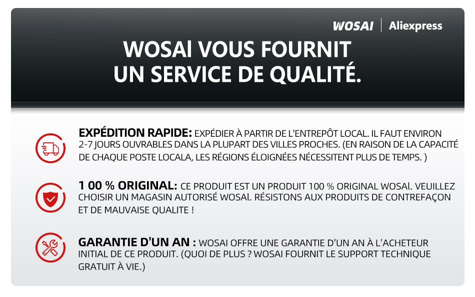 WOSAI perceuse sans fil 12V 16V 20V
