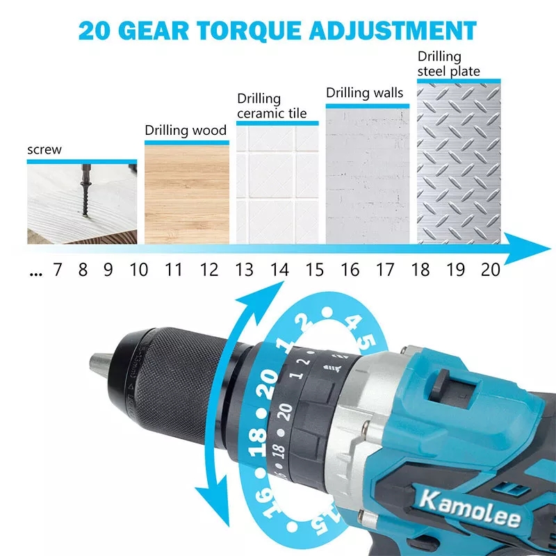 Kamolee – tournevis électrique sans fil 13mm