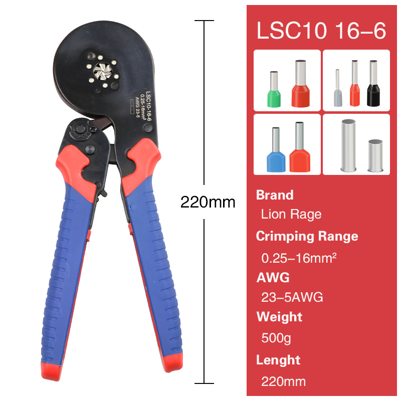 Kit de pinces à sertir, manchons de virole