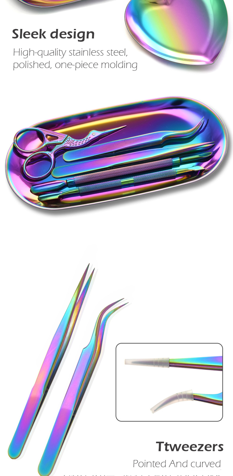 Ciseaux à cuticules en acier inoxydable