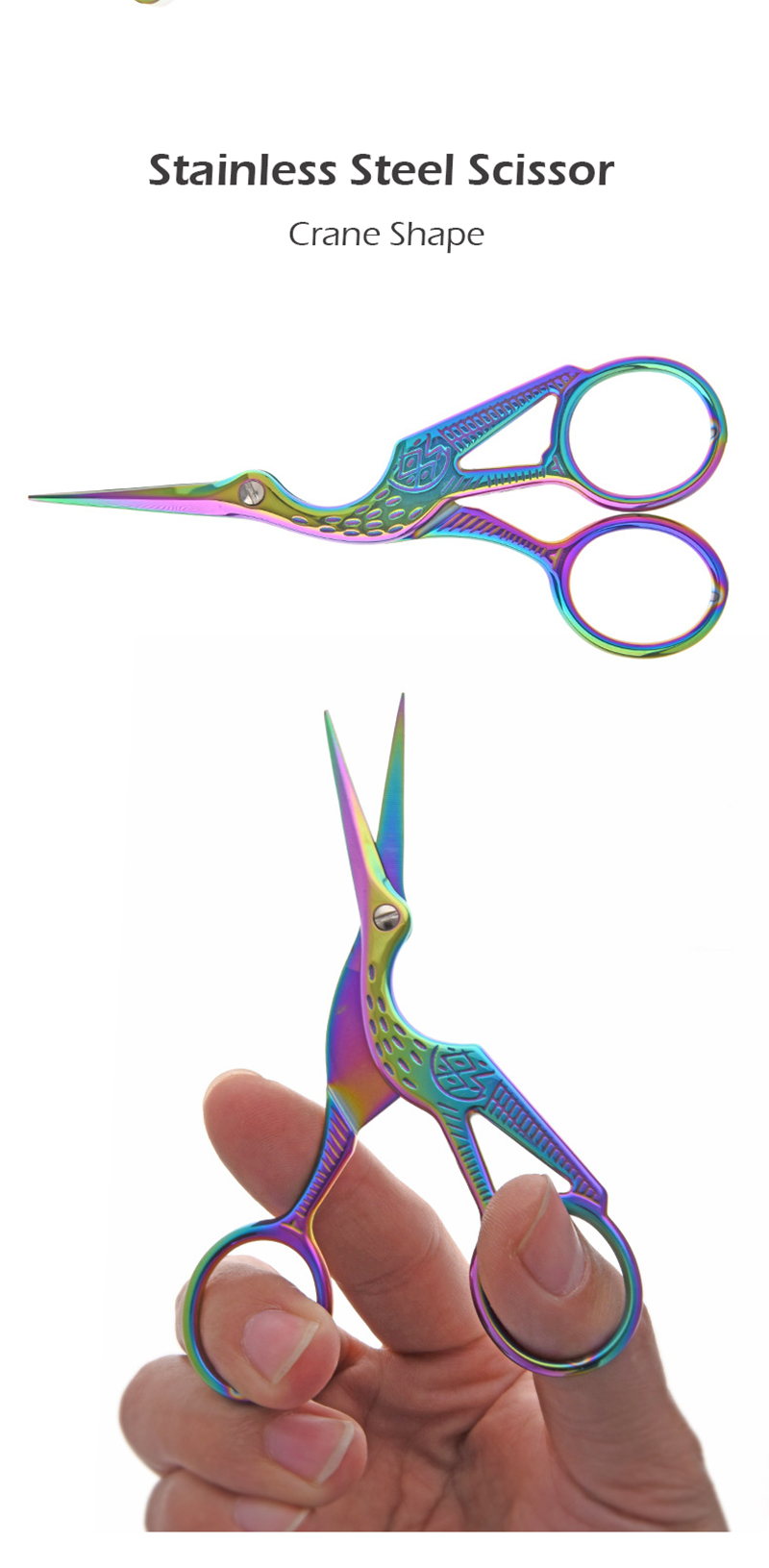 Ciseaux à cuticules en acier inoxydable