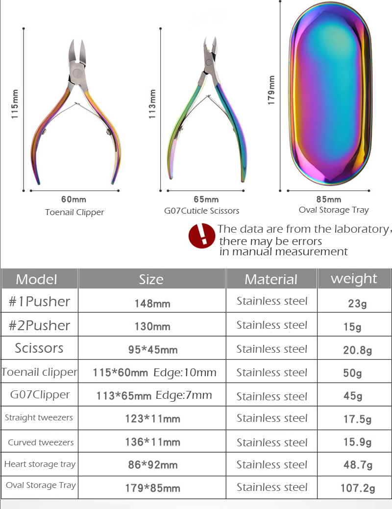 Ciseaux à cuticules en acier inoxydable