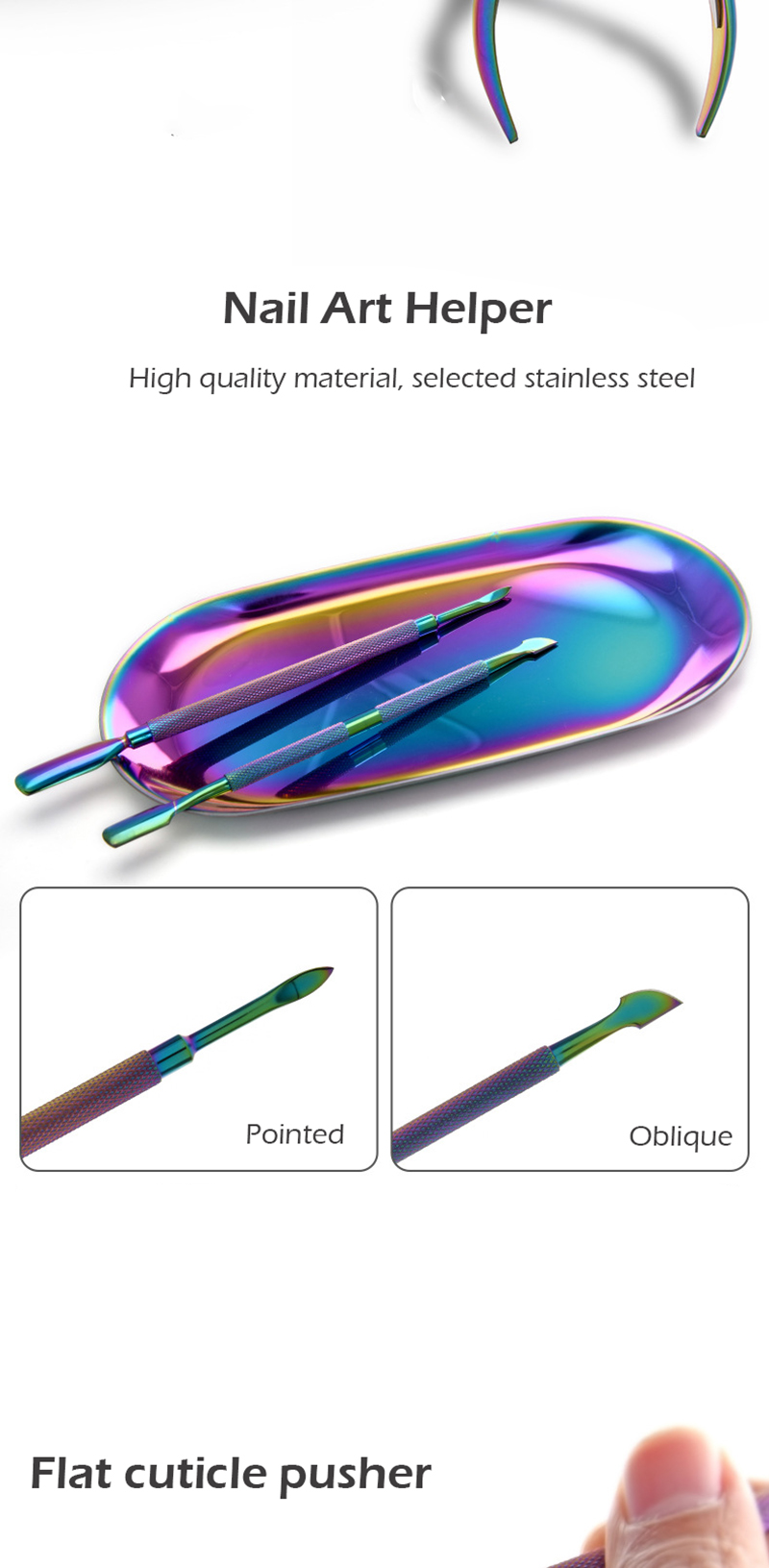 Ciseaux à cuticules en acier inoxydable