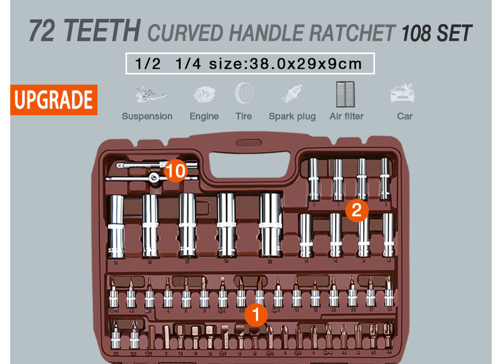 Jeu de Douilles de Réparation de Voiture