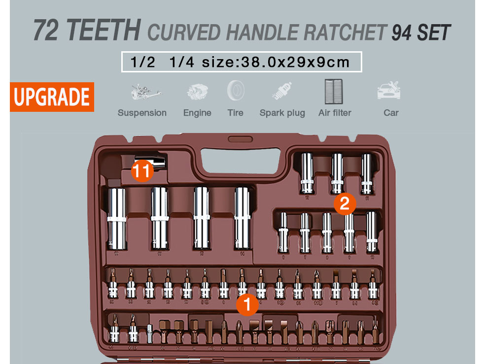 Jeu de Douilles de Réparation de Voiture
