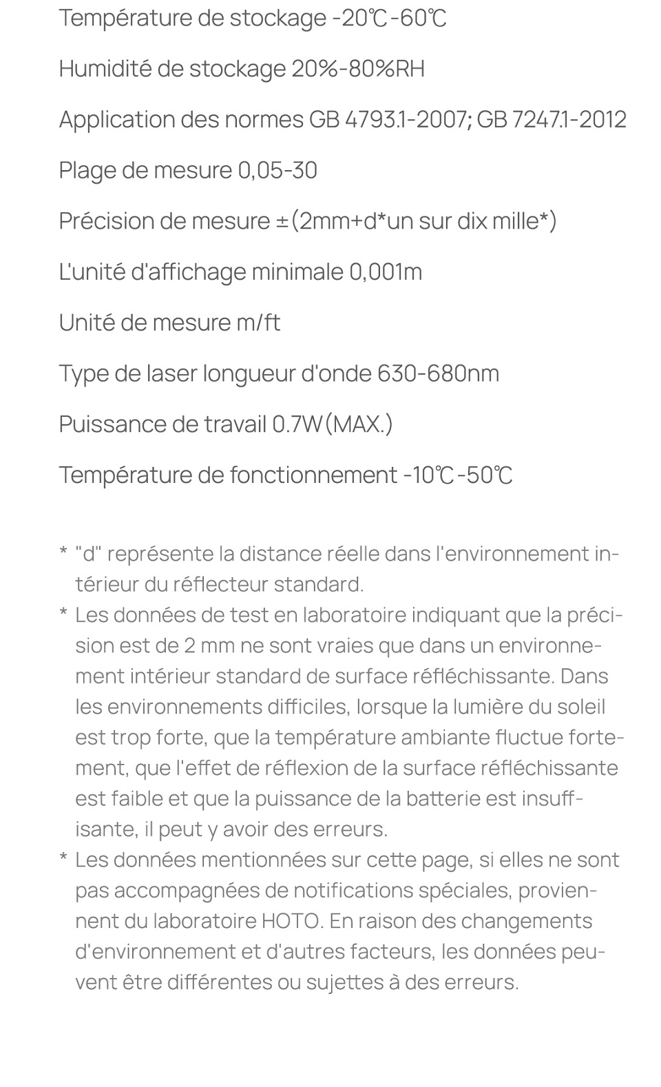 HOTO – télémètre Laser Intelligent