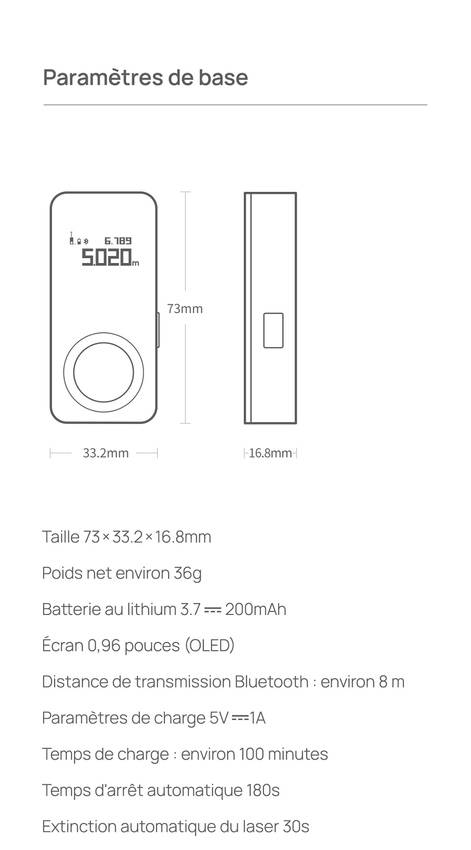 HOTO – télémètre Laser Intelligent