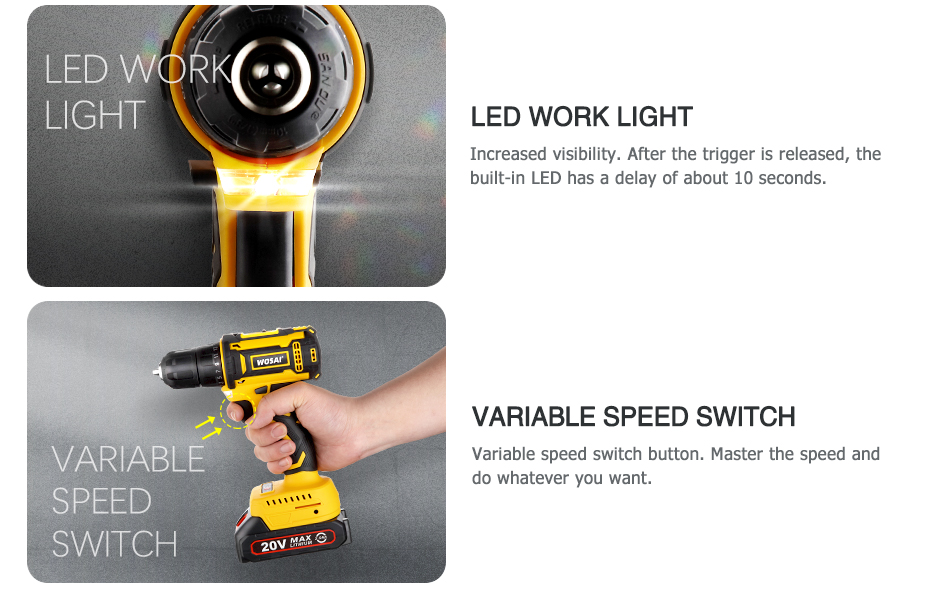 WOSAI perceuse électrique