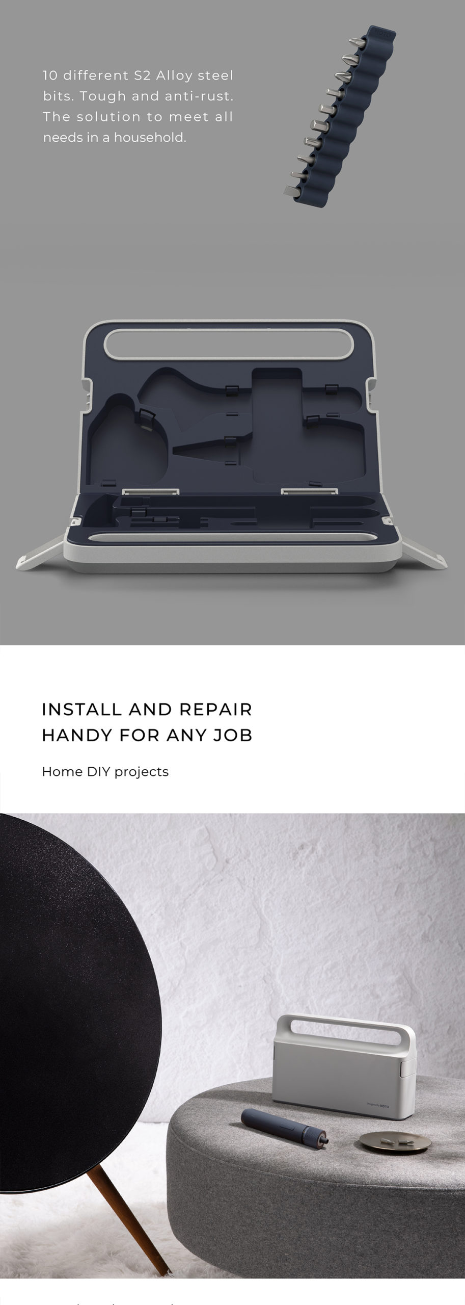 HOTO – tournevis électrique, Kit d'outils de réparatio HOTO – tournevis électrique, Kit d'outils de réparatio