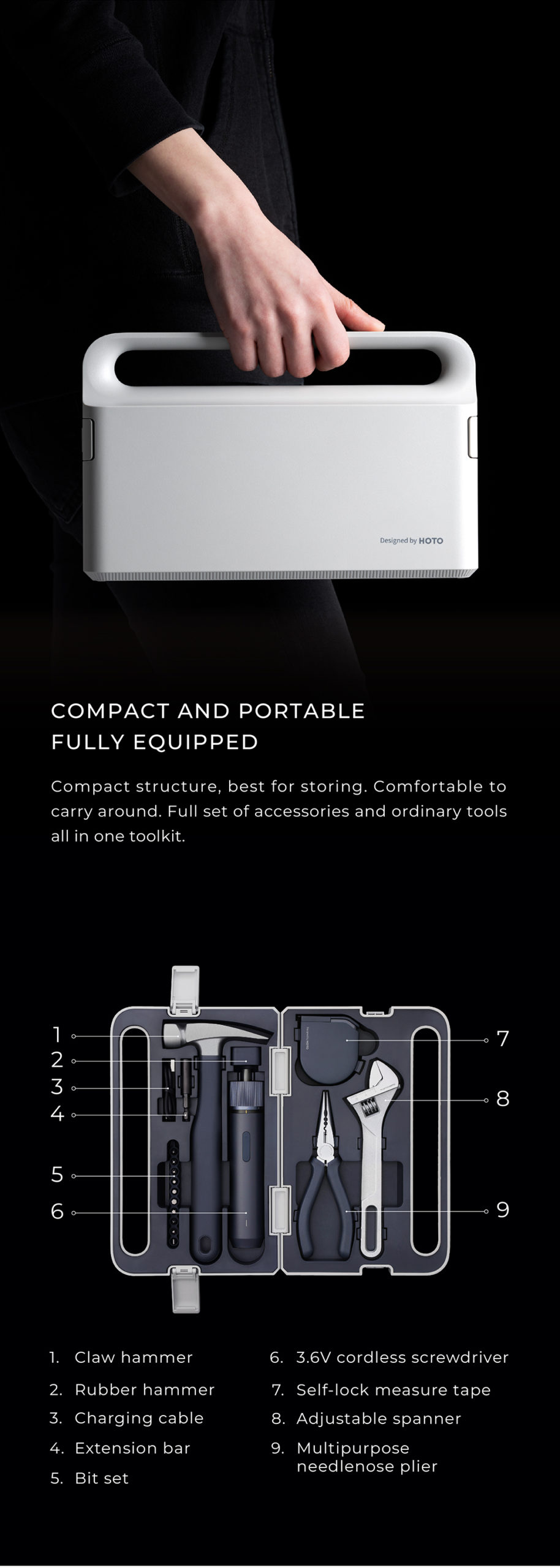 HOTO – tournevis électrique, Kit d'outils de réparatio HOTO – tournevis électrique, Kit d'outils de réparatio