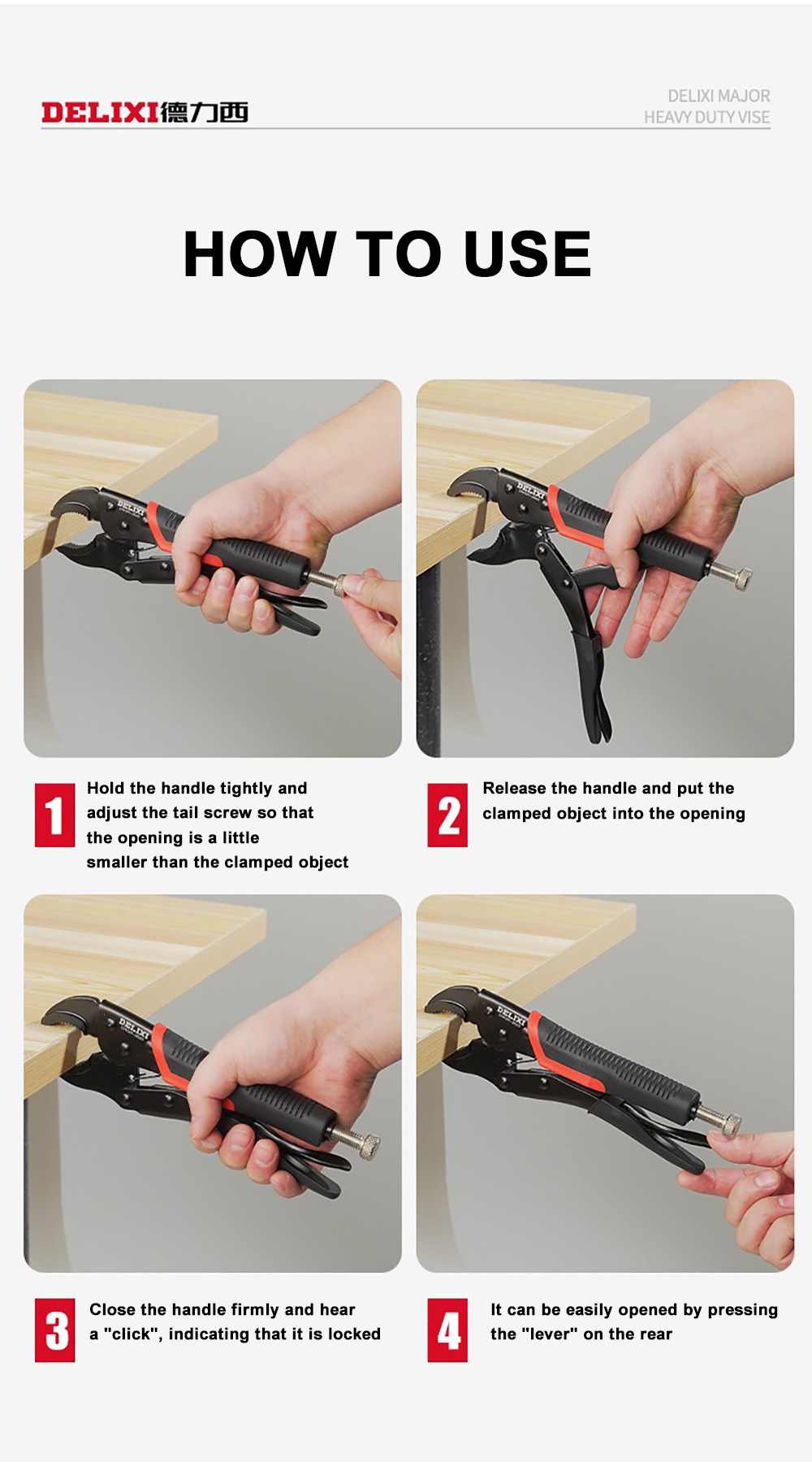 DELIXI – pince à pression universelle