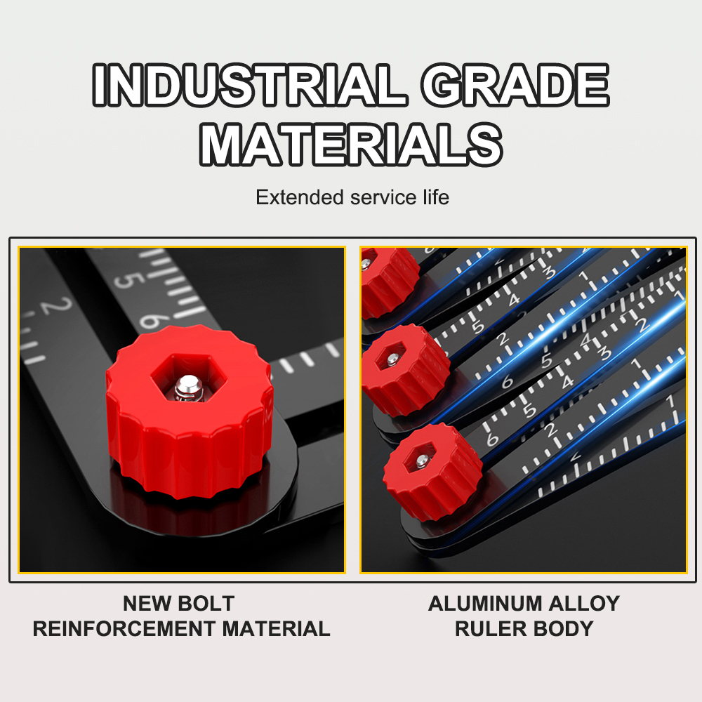 Règle de mesure multi-angle en alliage